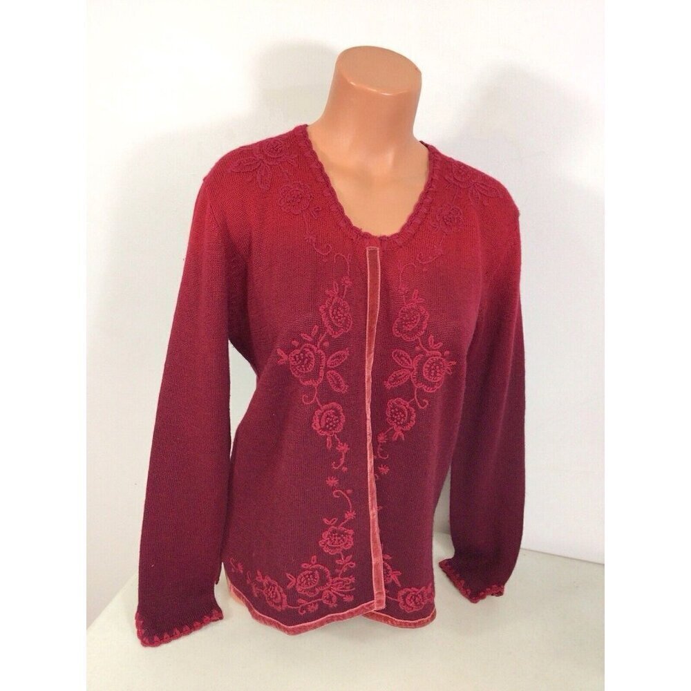 April Cornell Ombré Wool Cardigan Sweater Womens Medium